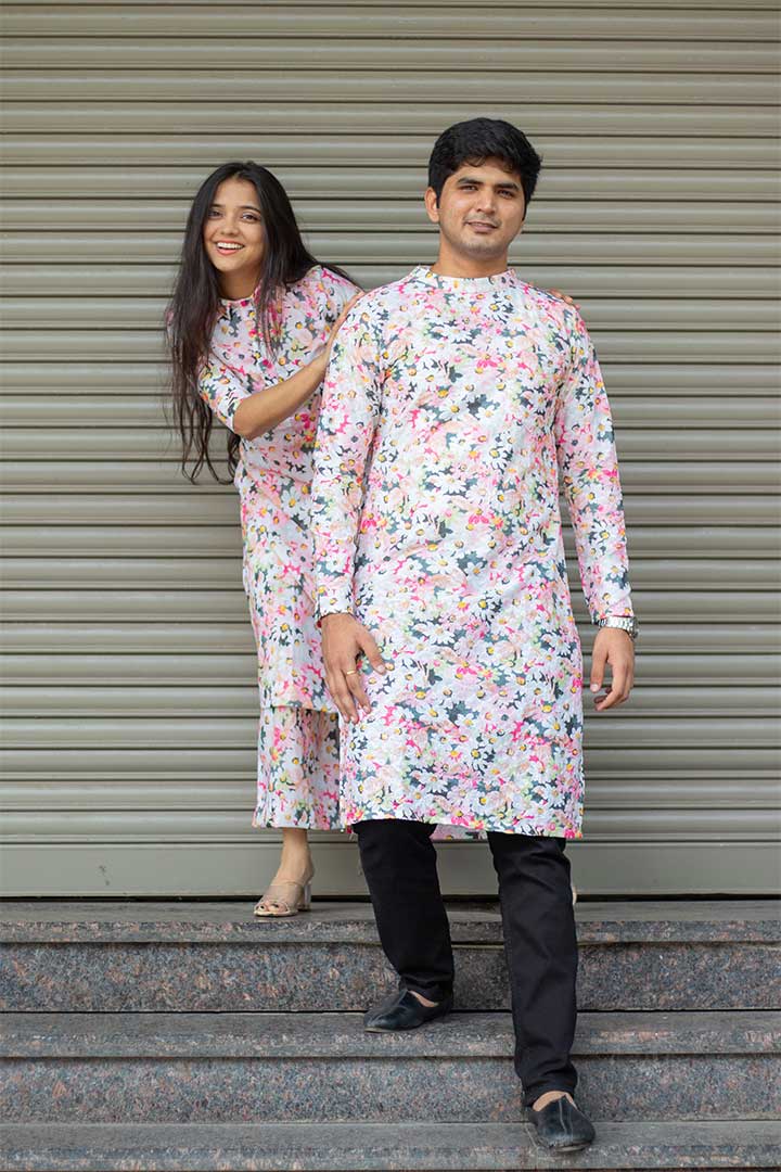 Pink Mens Kurta