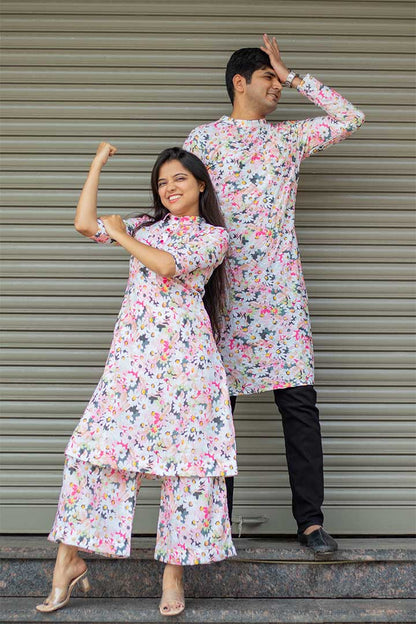 Pink Mens Kurta