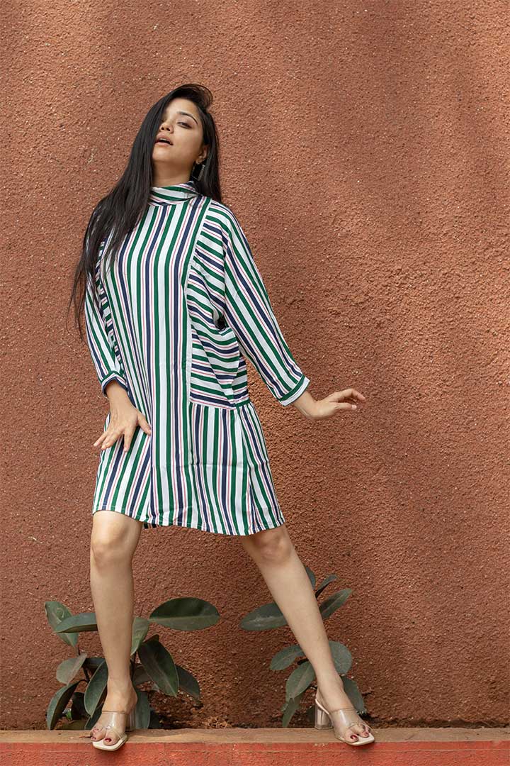 Green Lines Dress