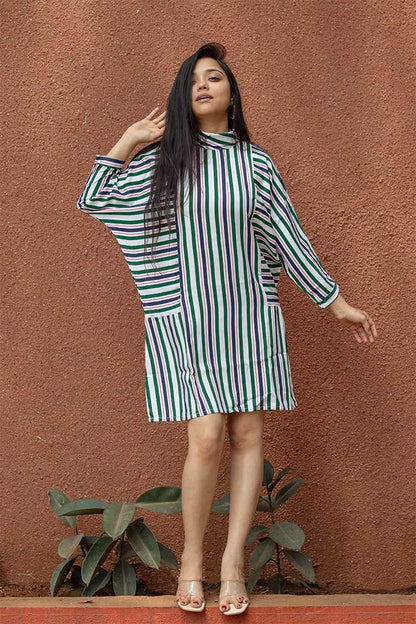 Green Lines Dress