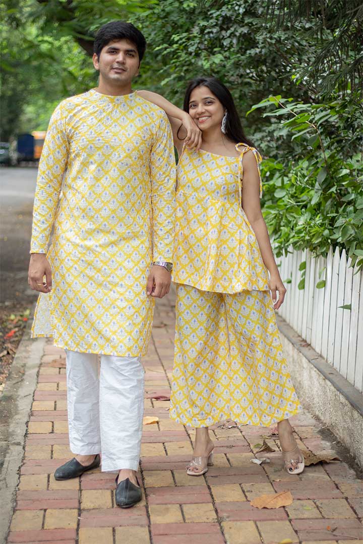 Yellow Mens Kurta