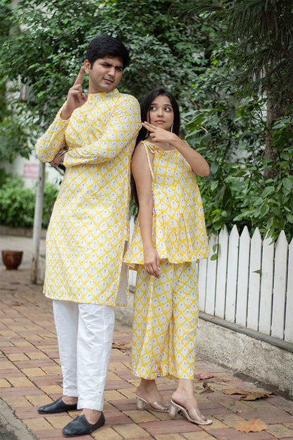 Yellow Mens Kurta