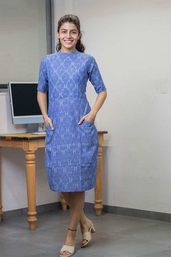 Ikhat Blue High Neck