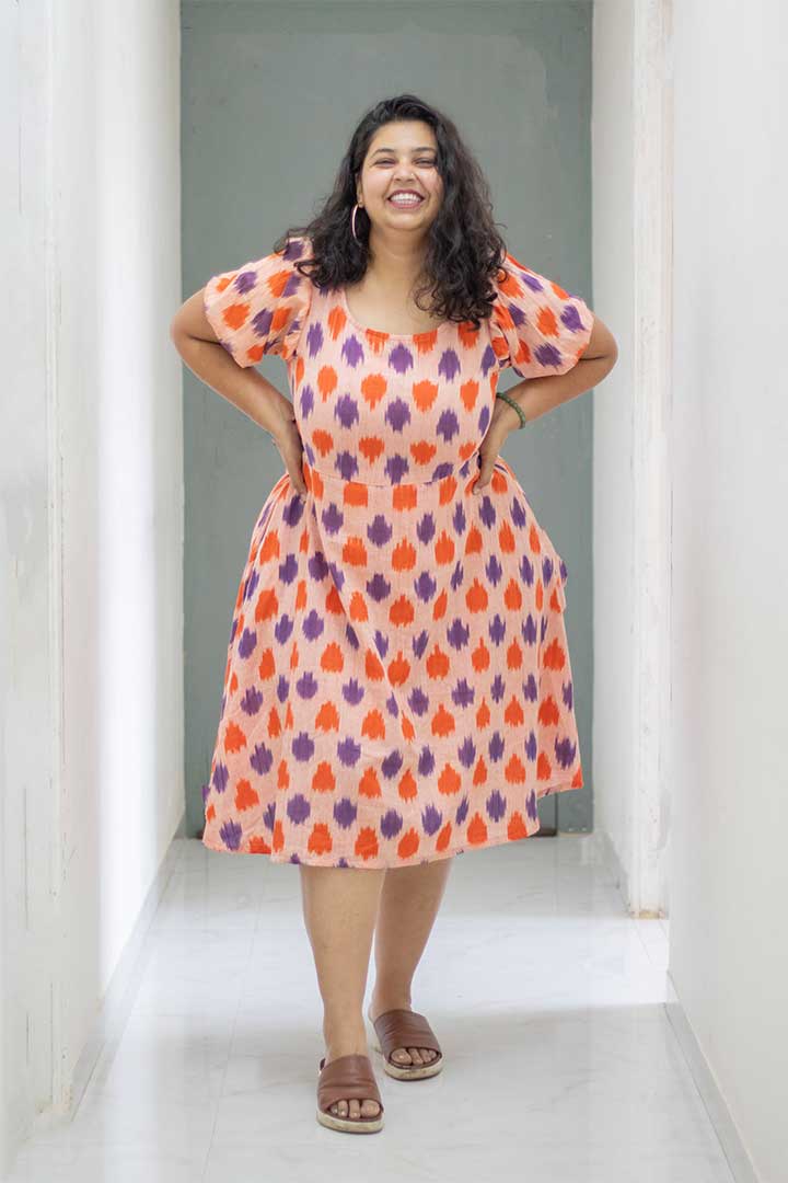 Plus Ikhat Orange Dress