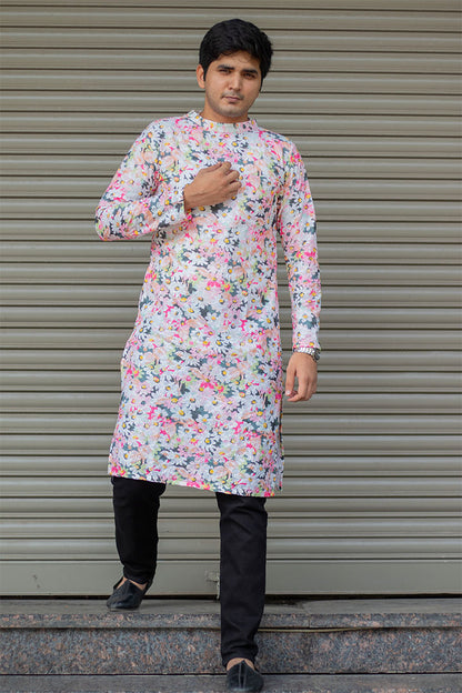 Pink Mens Kurta