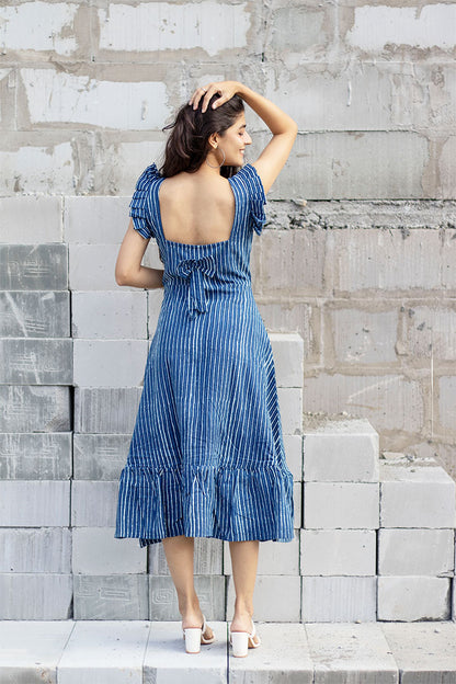 Indigo Lines Dress