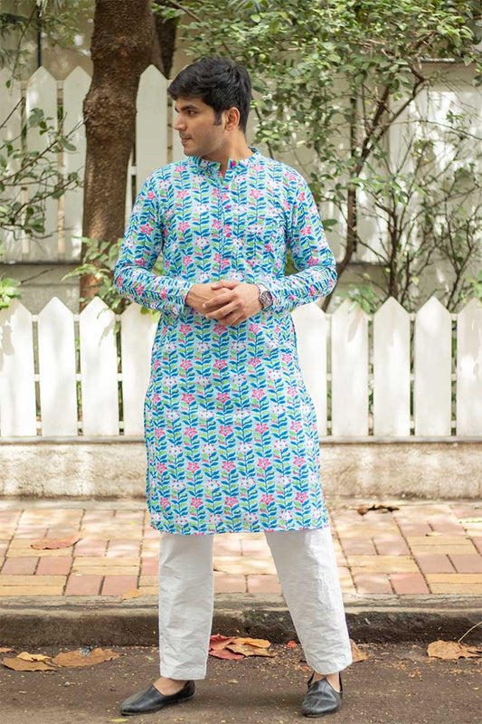 Blue Mens Kurta