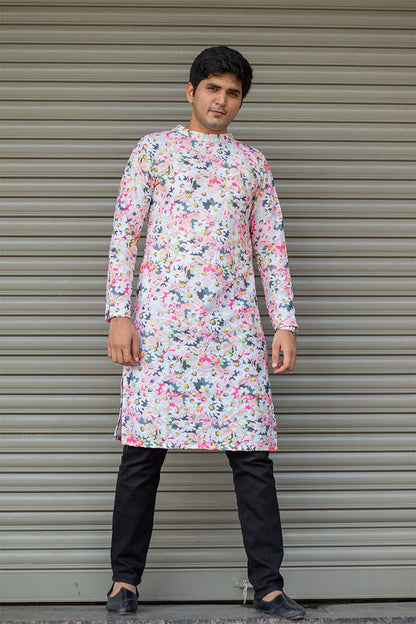 Pink Mens Kurta