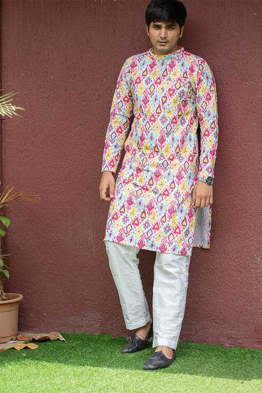 Peach Mens Kurta