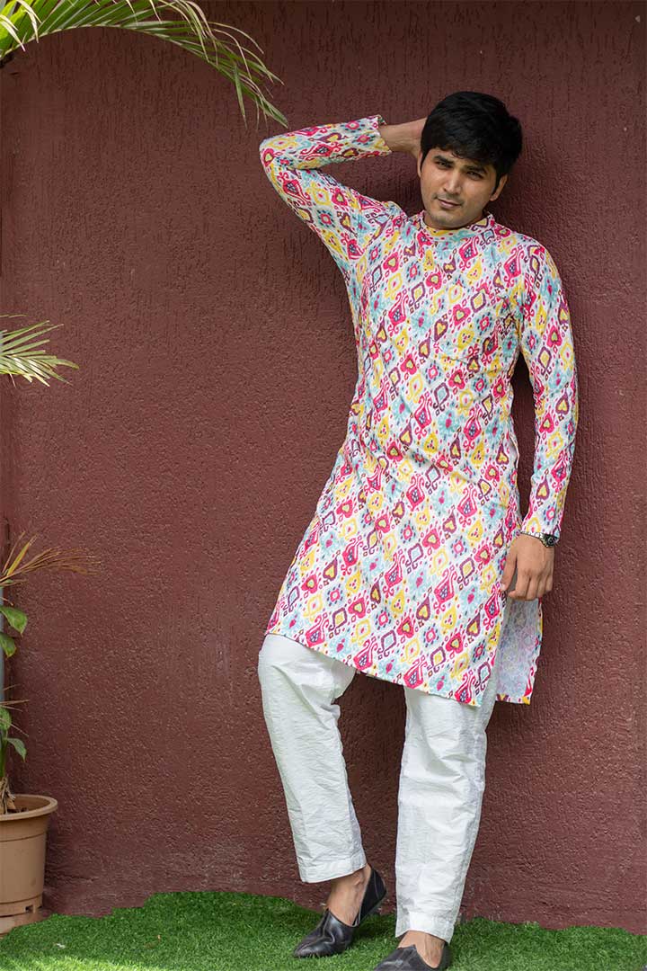 Peach Mens Kurta