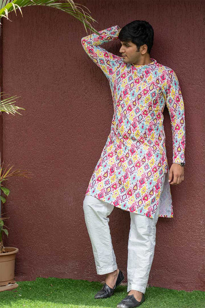 Peach Mens Kurta