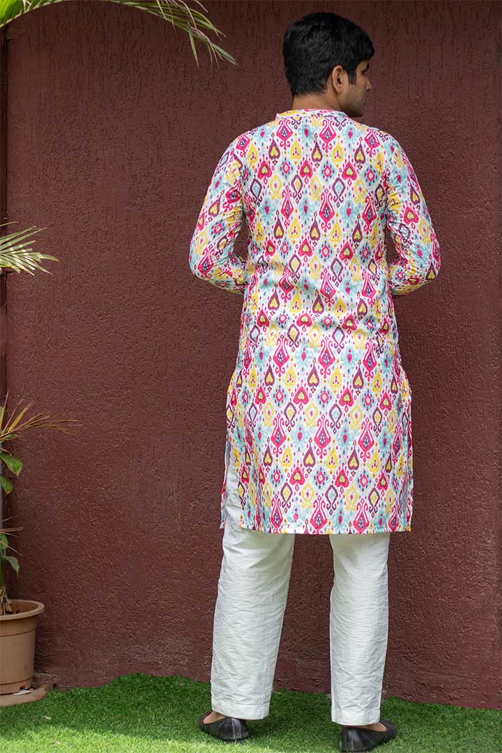 Peach Mens Kurta