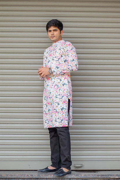 Pink Mens Kurta