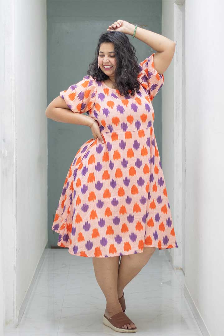 Plus Ikhat Orange Dress