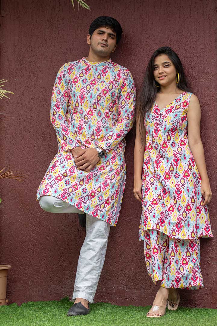 Peach Mens Kurta