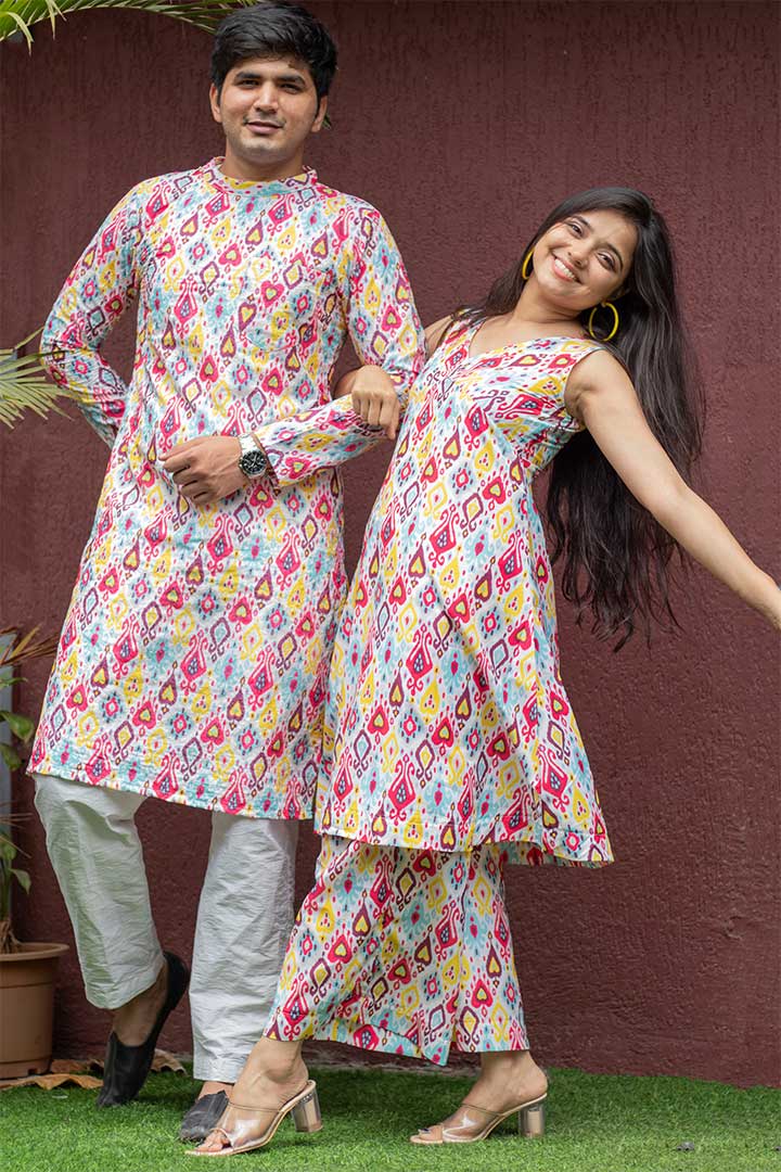 Peach Mens Kurta