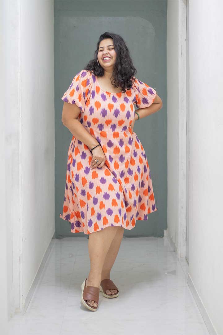 Plus Ikhat Orange Dress