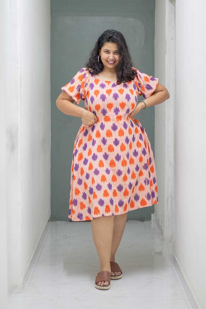 Plus Ikhat Orange Dress