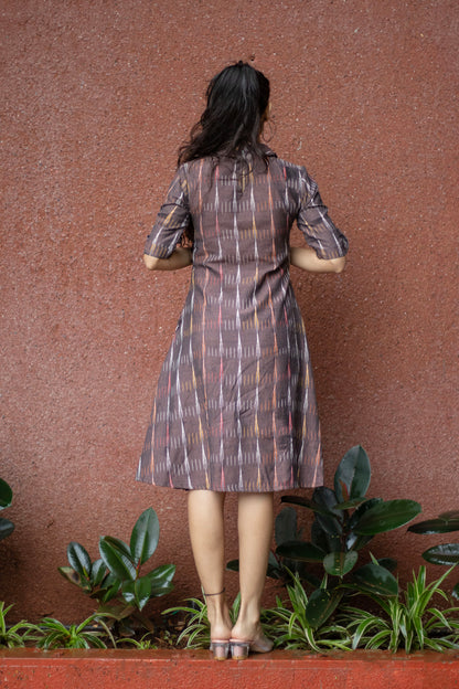 Ikhat Brown Chelsea Collar Dress